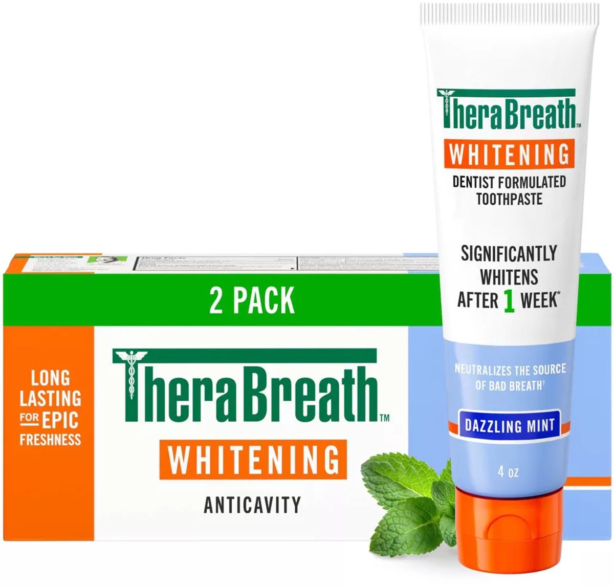 TheraBreath Whitening Toothpaste – Wittere Tanden Tandpasta – 2 Pack