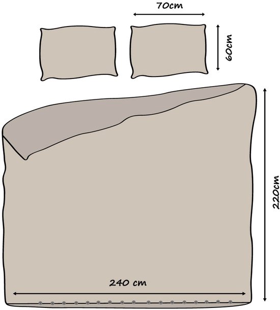 HOOMstyle Dekbedovertrek met kussenslopen - luxe micro Percale - dekbedovertrek - 240x240cm - Lits-Jumeaux - Bloesem Roze van Merkloos — afbeelding 4