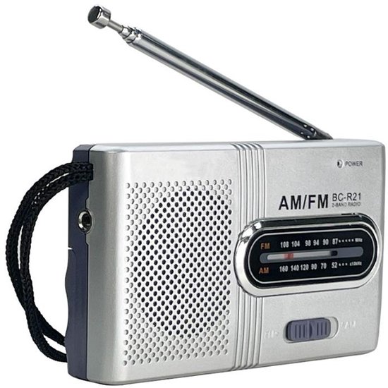 Kleine Draagbare Radio op Batterijen - Draagbare radio - Noodradio - Werkt op batterijen - AM & FM Radio - Koptelefoonaansluiting - Kleine radio voor reizen, noodgevallen en entertainment