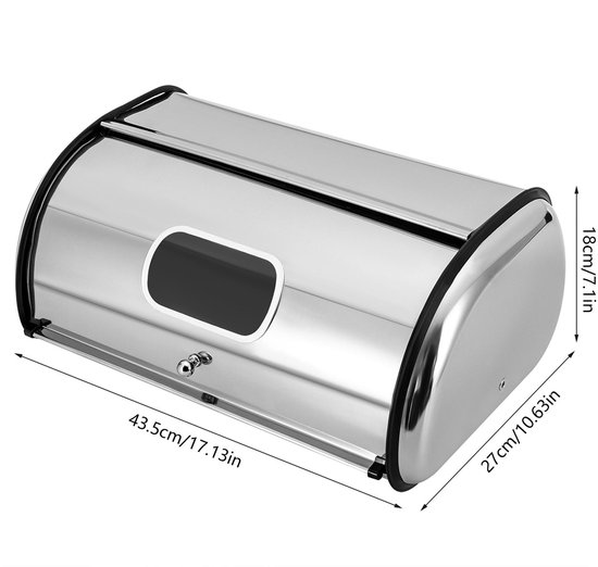 Huishoudelijke apparaten KB 7464 Brooddoos staal bamboe. Zwarte Klausberg