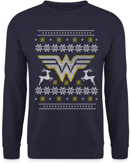Wonder Woman Logo Ugly Christmas Sweater Hommes