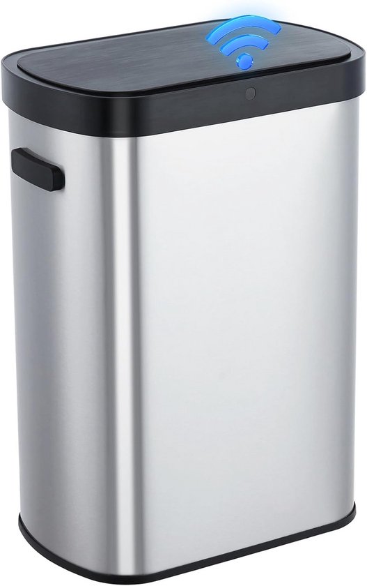 Poubelle à capteur automatique blanche 30L 8 gallons Poubelle de cuisine sans co