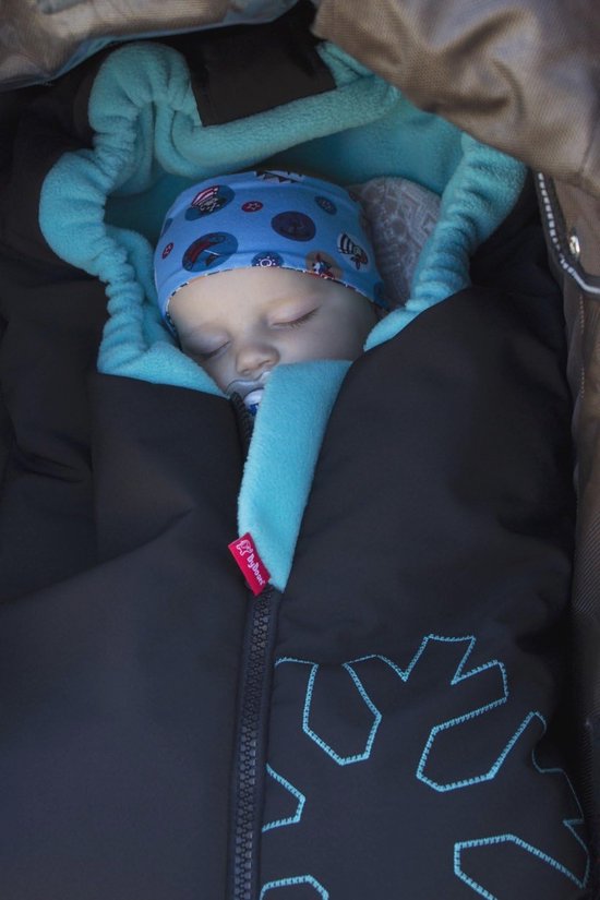 Softshell wintervoetenzak Thermo Actief voor kinderwagen en buggy - zwart/grijs — afbeelding 2