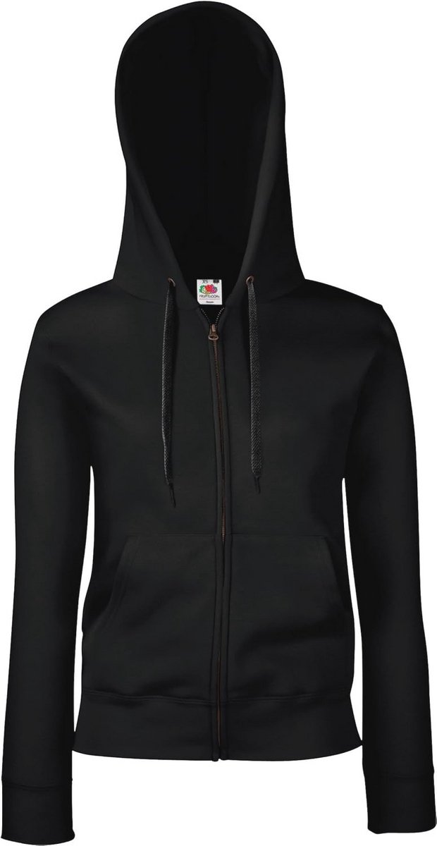 Dames Premium 70/30 Sweatshirt met Capuchon - Zwart, Maat L