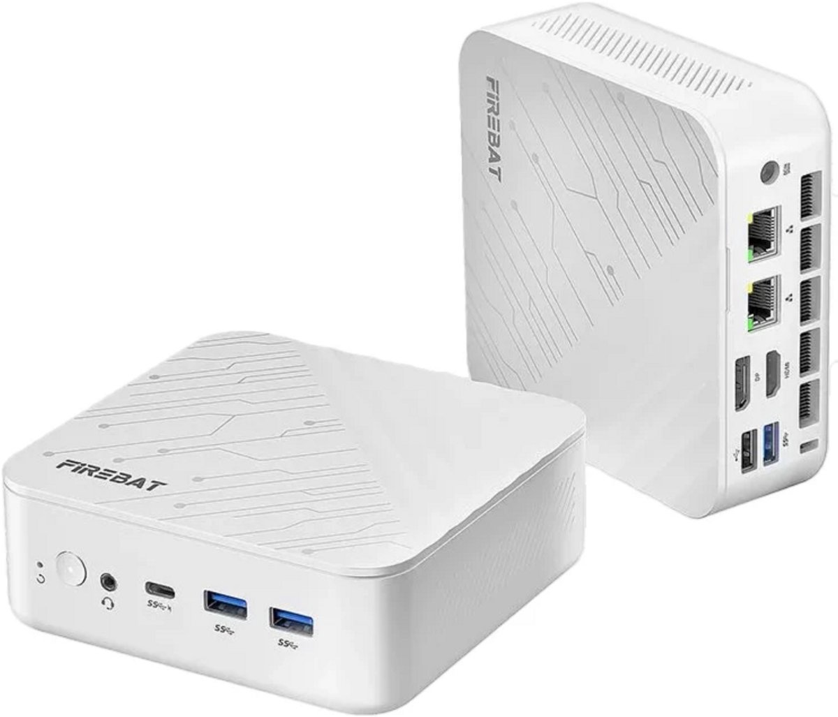 Firebat AM02 Mini PC – AMD Ryzen 5 7430U – 16GB DDR4 – 512GB NVMe SSD – HDMI 2.1 – 2.5G LAN – WiFi 6 – Bluetooth 5.2 – Ultra-Compact Desktop Computer