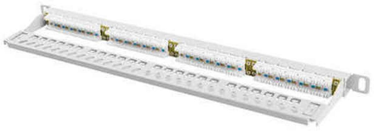 Lanberg Serie - Patch Panel - 24 Poort - 0.5U - Cat.6 - Grijs