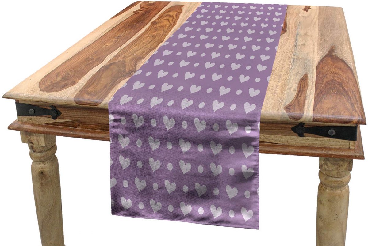 ABAKUHAUS Tafelrunner – Lavendel/Lila – Hartontwerp, 40x180 cm