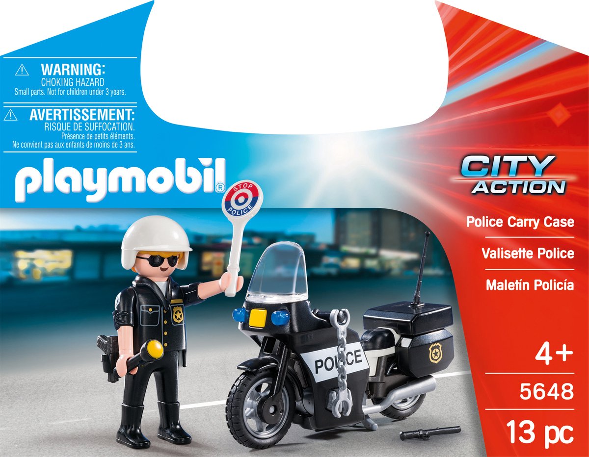 Actiefiguur City Action Police Playmobil 5648 Zwart (13 Pcs) — afbeelding 2