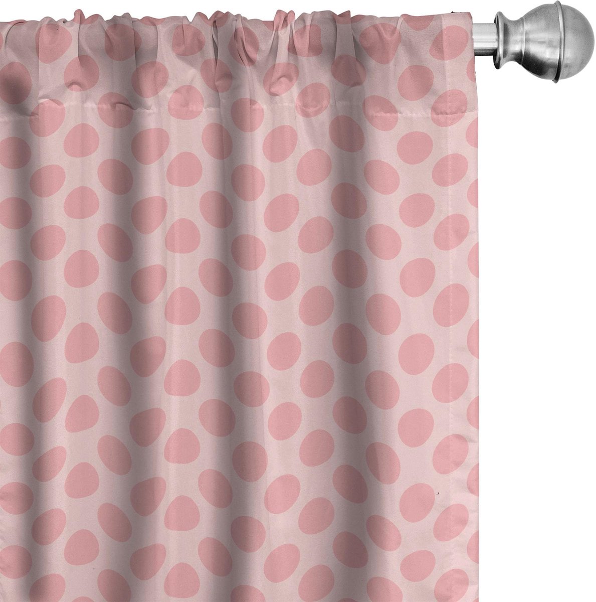 ABAKUHAUS Poederroze Gordijnen – 2x75x245 cm – Microvezel, halfdonker Blassroze