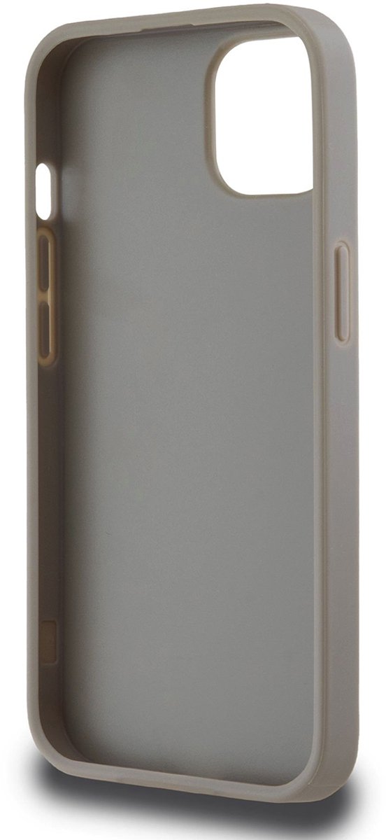 DKNY Checkered Printed Stripe Back Case - Geschikt voor Apple iPhone 13 (6.1") - Beige