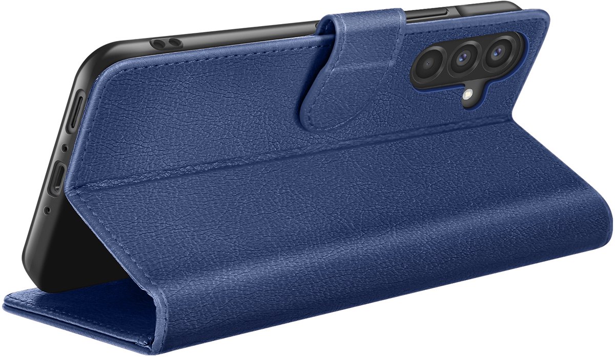Zanae, Portemonneehoesje Geschikt voor Samsung Galaxy A56 / A36 met standaard en magnetische lip, Nachtblauw