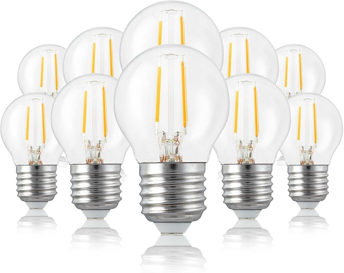 E27 LED Lamp Warm Wit 2,5W Mini Globe Vervanging voor 25W Gloeilampen - 10-Pack