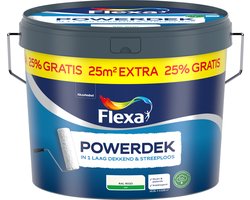 Flexa - Powerdek Muren & Plafonds - Gebroken wit / RAL 9010 - 12,5 L