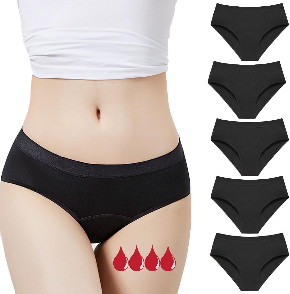 Absorberende Menstruatie Ondergoed voor Zware Bloedingen - Lekvrije Slip