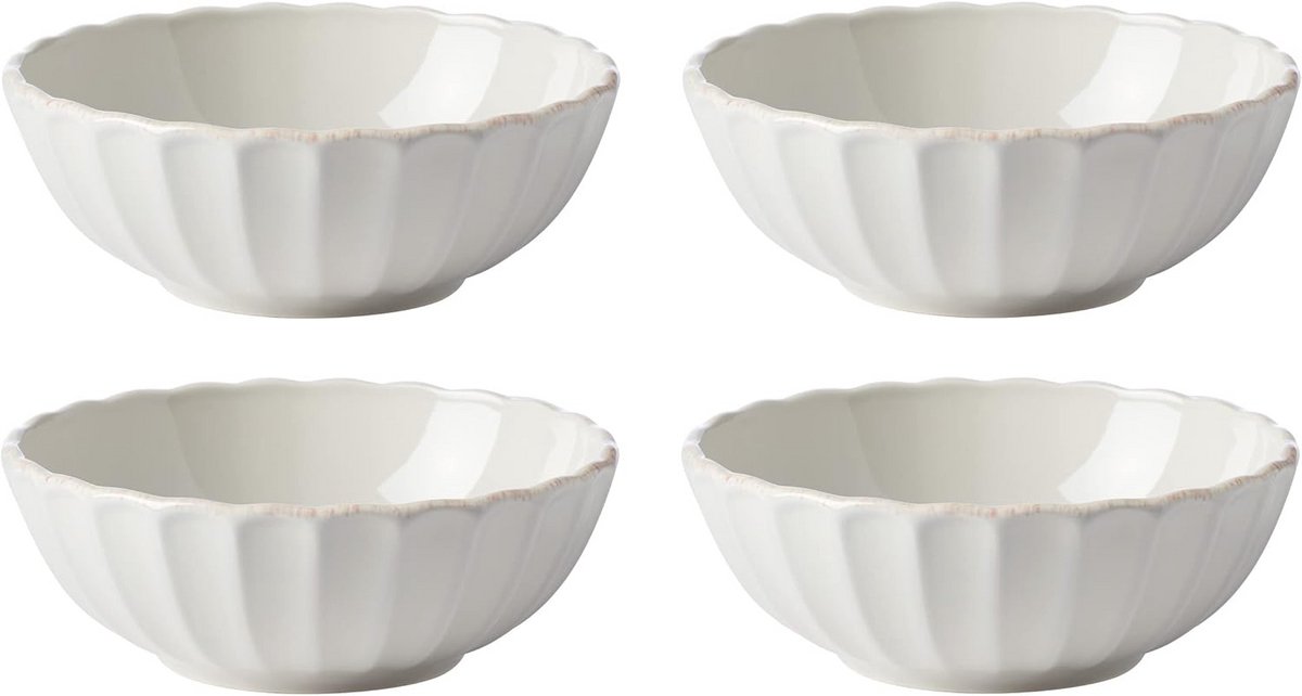 Set van 4 Multifunctionele Porseleinen Bowls met Hulstmotief