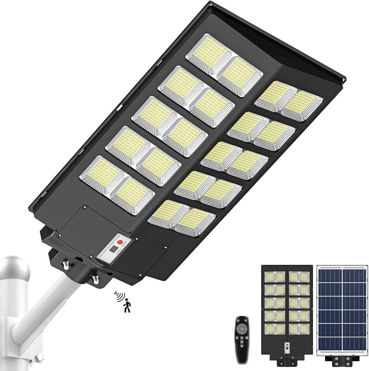 Krachtige LED Solar Buitenlamp met Bewegingssensor en Schemerfunctie