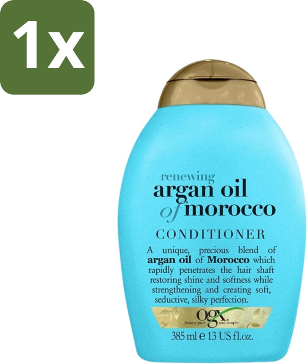 1 x OGX - Renewing Moroccan Argan Oil - Conditioner - Voor Ieder Haartype - 385 ml - Arganolie Conditioner - Haar Herstel - Haar Verzorging - Haar Vochtbalans - Haar Bescherming