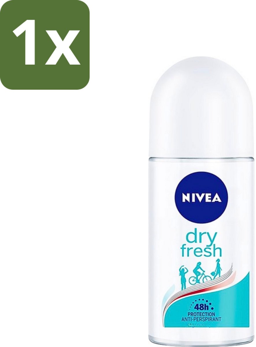 1 x Nivea - Deodorant - Roller - Dry Fresh - 48 Uur Lang Werkend - 50 ml - NIVEA Deodorant Roller - Anti-Transpirant - 48 Uur Bescherming - Deodorant Roller - Dry Fresh