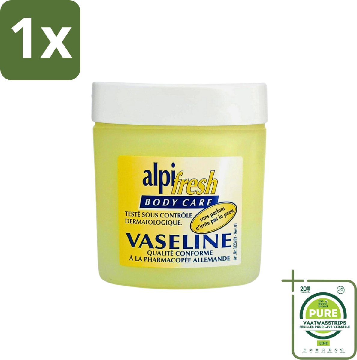 1 x Alpi-Fresh - Handcrème Vaseline - Bescherming & Hydratatie - 250 ml - Handcreme - Vaseline - Bescherming - Hydratatie - Droge Huid