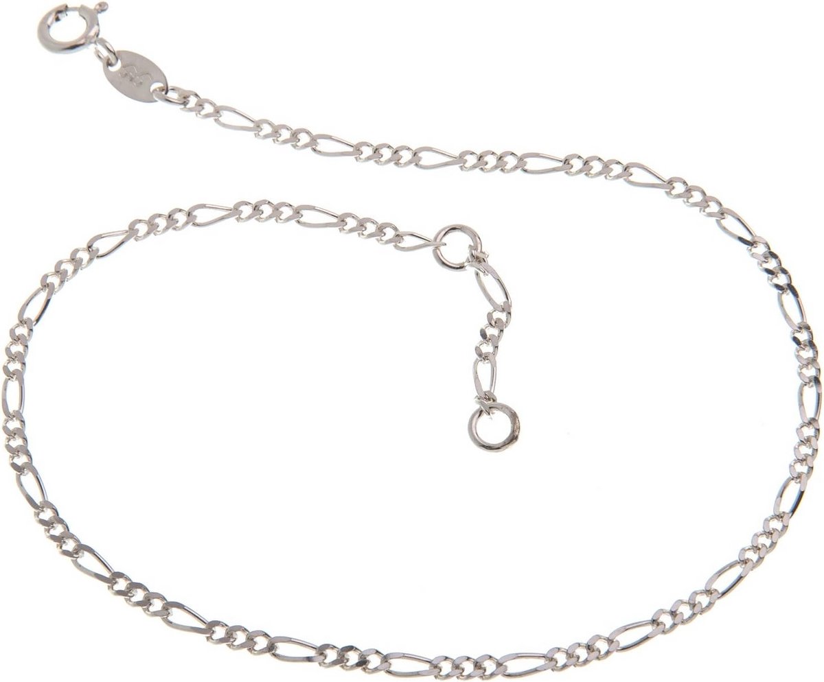 Zilveren Enkelbandje Figaro 925 Sterling Zilver - Verstelbaar 23-30 cm