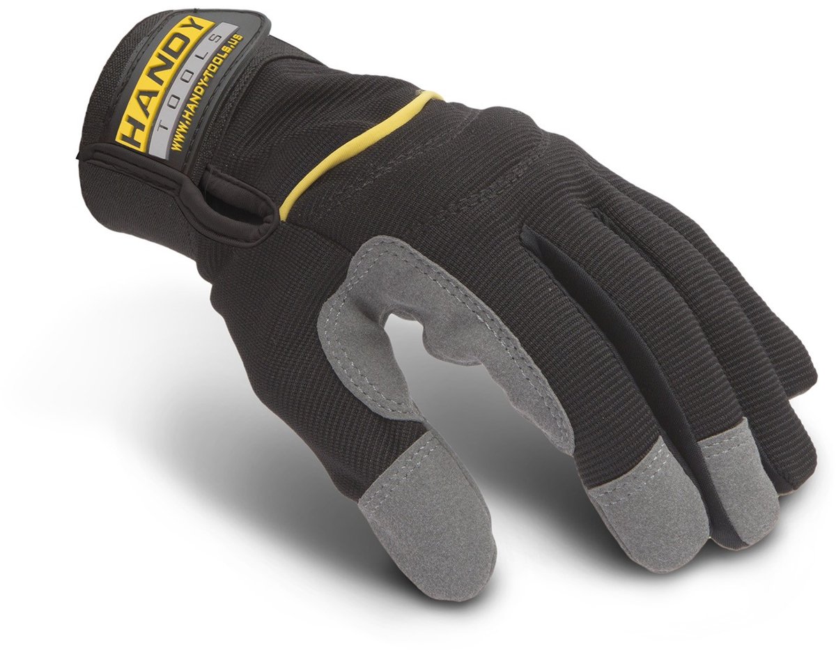 Werkhandschoenen L met Klittenband – Siliconen Grip – Comfort & Bescherming - Heren en Dames - 1 Paar [10268L]