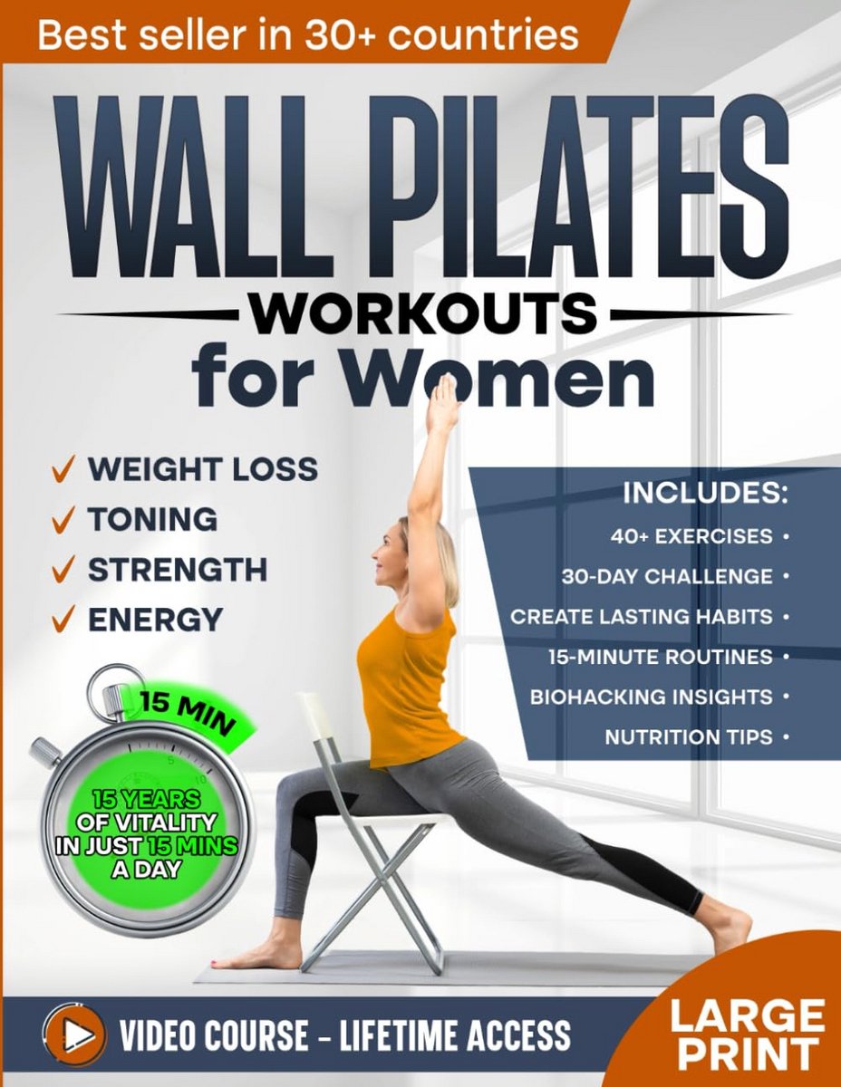 Pilates met de Muur Oefeningen voor Vrouwen: 30 Dagen Programma voor Strakke Billen en Sterke Core