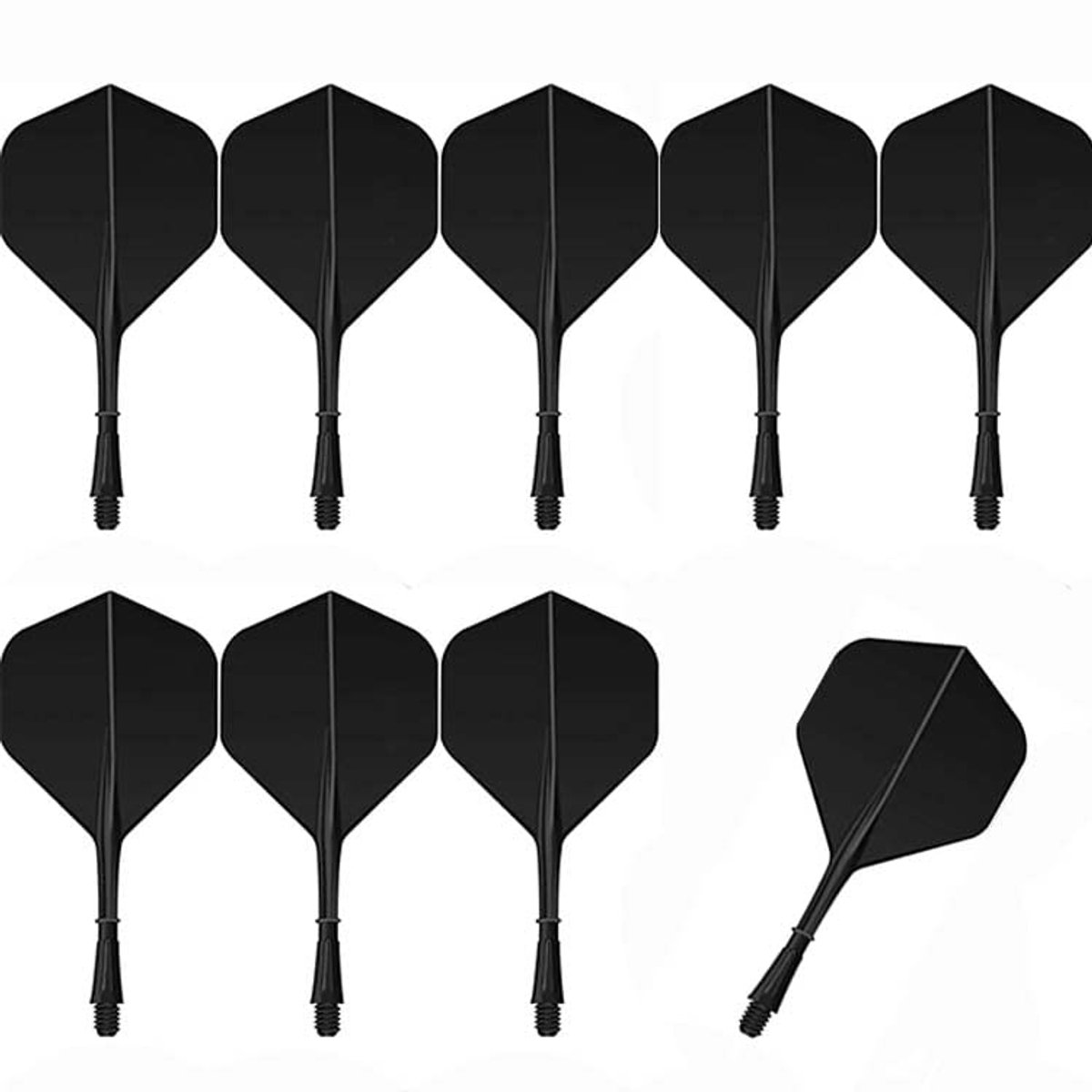 IMPERATORIS® Dart Flights Set - Dartpijlen Accessoires - Standaard Vorm - Extra Sterk - Voor Softtip en Steeltip Darts - Set van 9