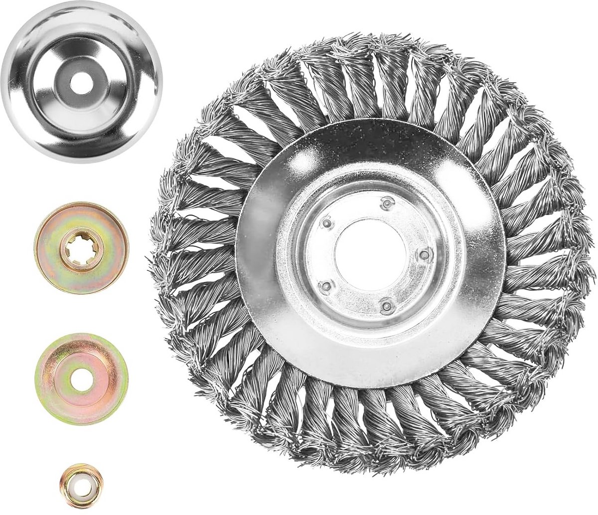 Robuuste Onkruidborstel voor Bosmaaier met 25,4 mm Boring - Mos- en Onkruidverwijdering