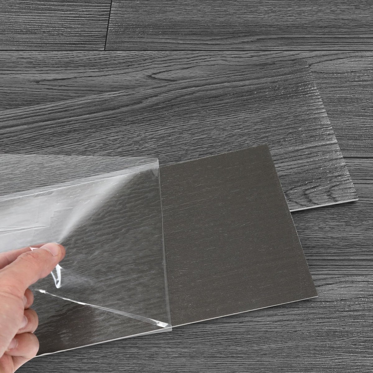 Zelfklevende PVC Vloertegels Donkergrijs 10m² - Waterdicht, Antislip en Slijtvast (72 Stuks)