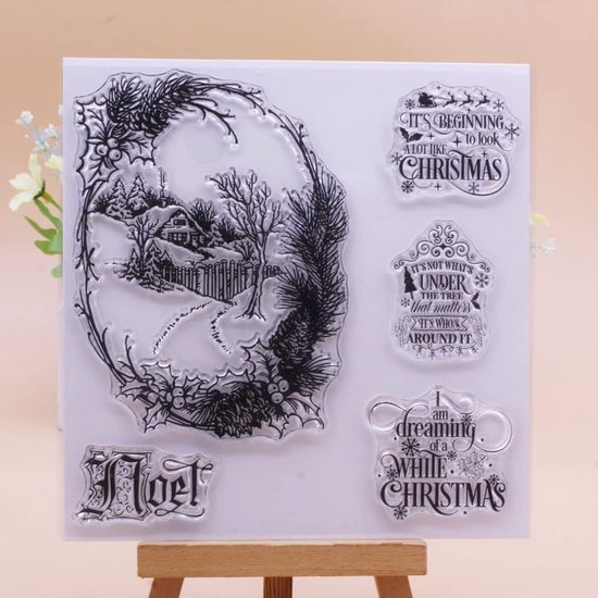 NIEUW clear stempels Christmas Wishes Kerst Craft Emotions