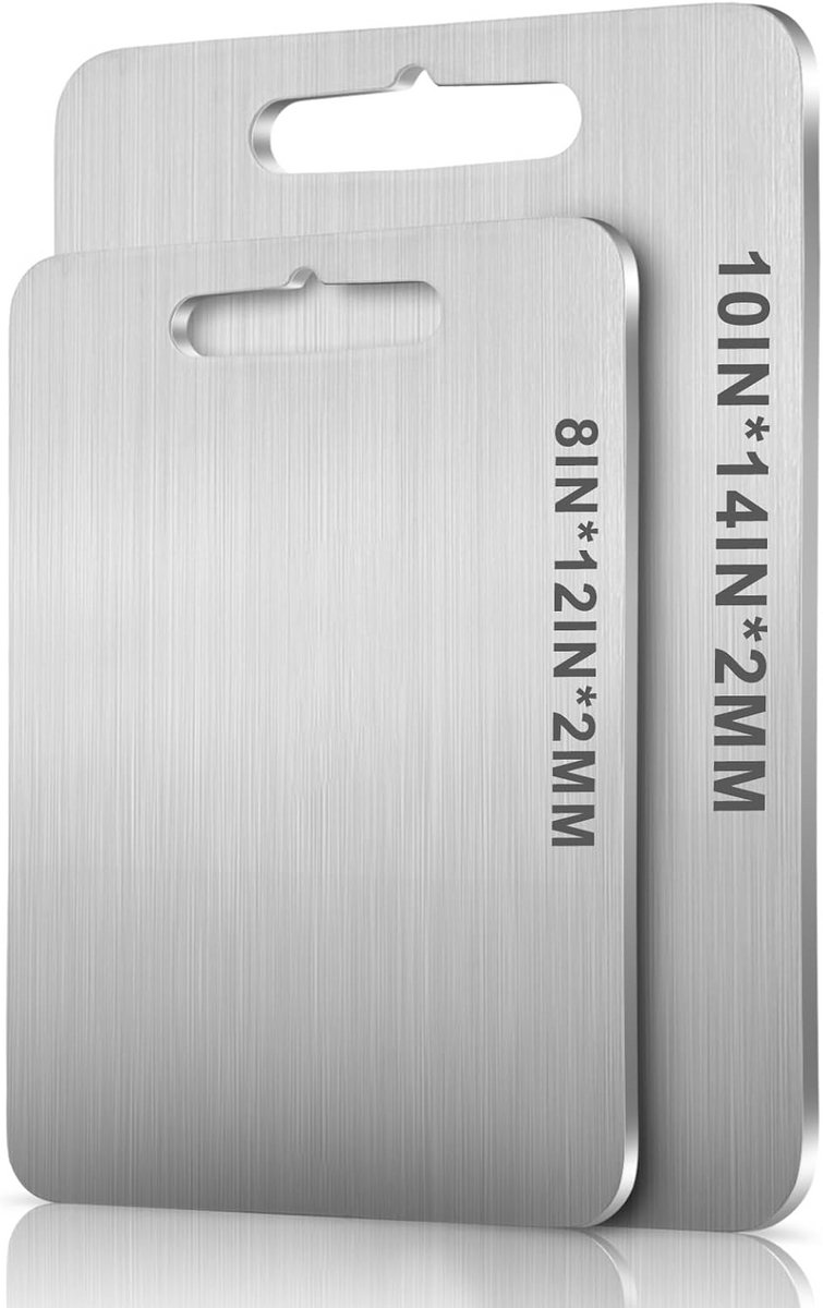 Set van 2 Titanium Snijplanken – Dubbelzijdig & Vaatwasmachinebestendig