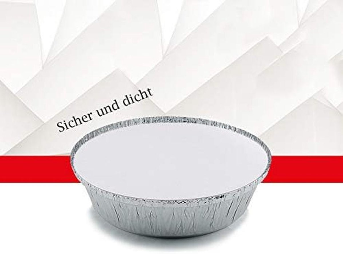 100x Ronde Aluminium Schalen 1000ml - Ideaal voor BBQ, Oven & Vriezer
