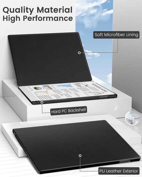 Lichtgewicht Beschermhoes met Penhouder voor 11.8 inch E-Ink Tablet (Hard Back) — afbeelding 2