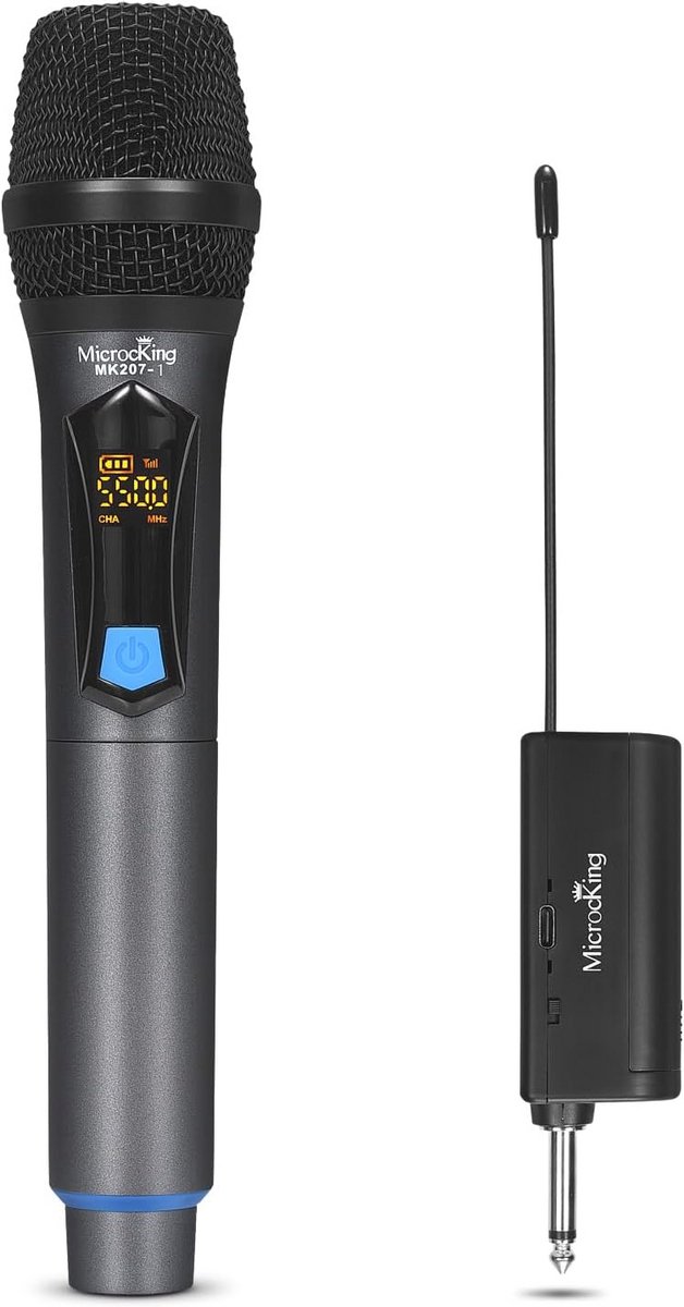 Draadloos Microfoonsysteem met Oplaadbare Handheld Microfoon voor Podium en Karaoke