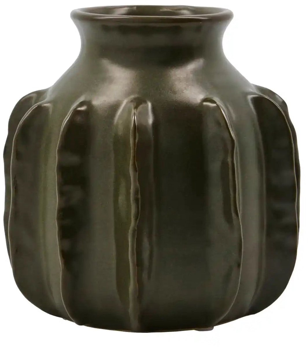 Vaas Cactus Donkergroen Hoogte 15 cm