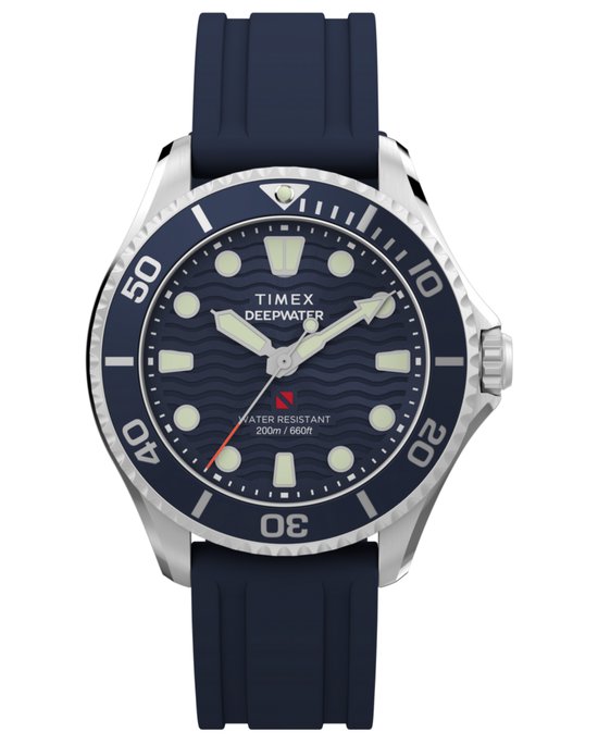 Montre Timex Deep Water Meridian TW2Y40300 - Plastique - Blauw - Ø 38 mm
