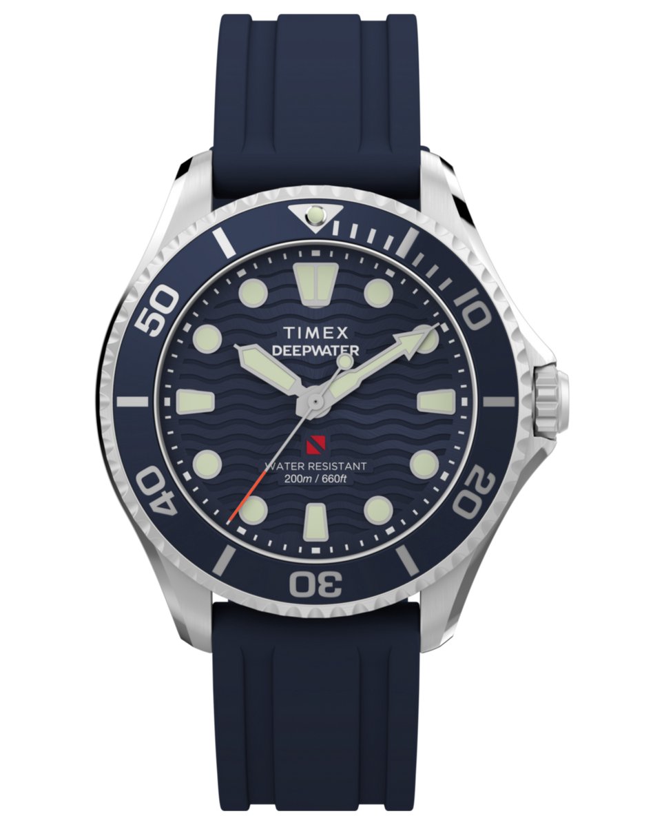 Timex Deep Water Meridian TW2Y40300 Horloge - Kunststof - Blauw - Ø 38 mm