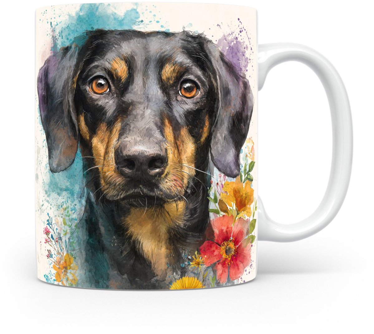 Beker Oostenrijkse Zwart-en-Bruin Hond