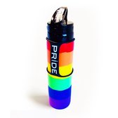 Pridebottle - Oprolbare Waterfles - 600 ml - Vaatwasserbestendig - Opvouwbaar - Regenboog kleuren - Pride - Bottle - BPA Vrij