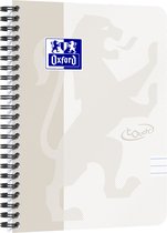 Oxford Touch - Schrijfblok - A5 - Gelijnd - 140 pagina's - 90g - soft cover - licht grijs