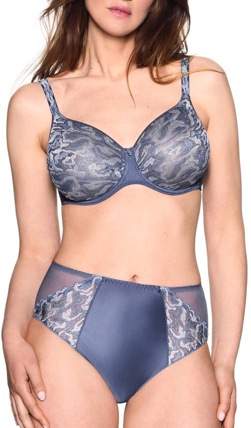 Louisa Bracq - Electric Waves Full Cup BH Bleu Jeans - taille 95E - Blauw