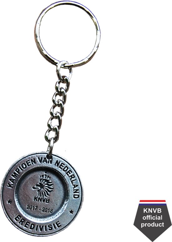 Sleutelhanger Kampioensschaal Eredivisie 17/18 - PSV - Eindhoven - Voetbal - Officieel KNVB product - PSV artikelen - Cadeau voetbal - Psv kampioen