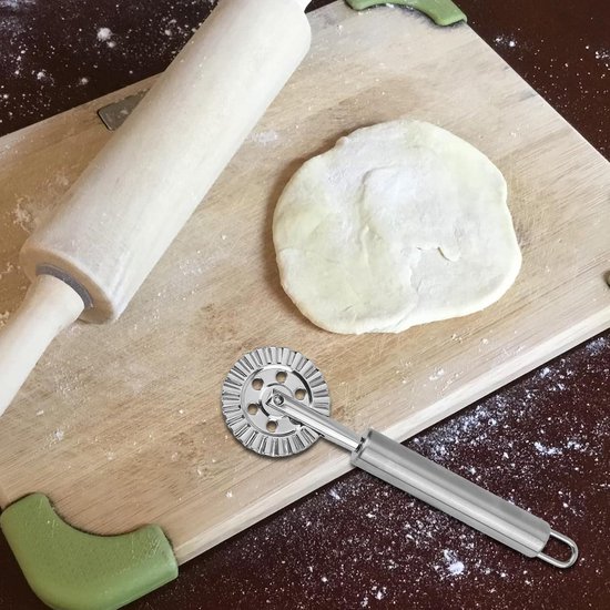 Roestvrij Staal Deegsnijder Raviolimakergereedschap voor Thuiskeuken - Pasta Knijpwiel Snijder van Merkloos — afbeelding 3