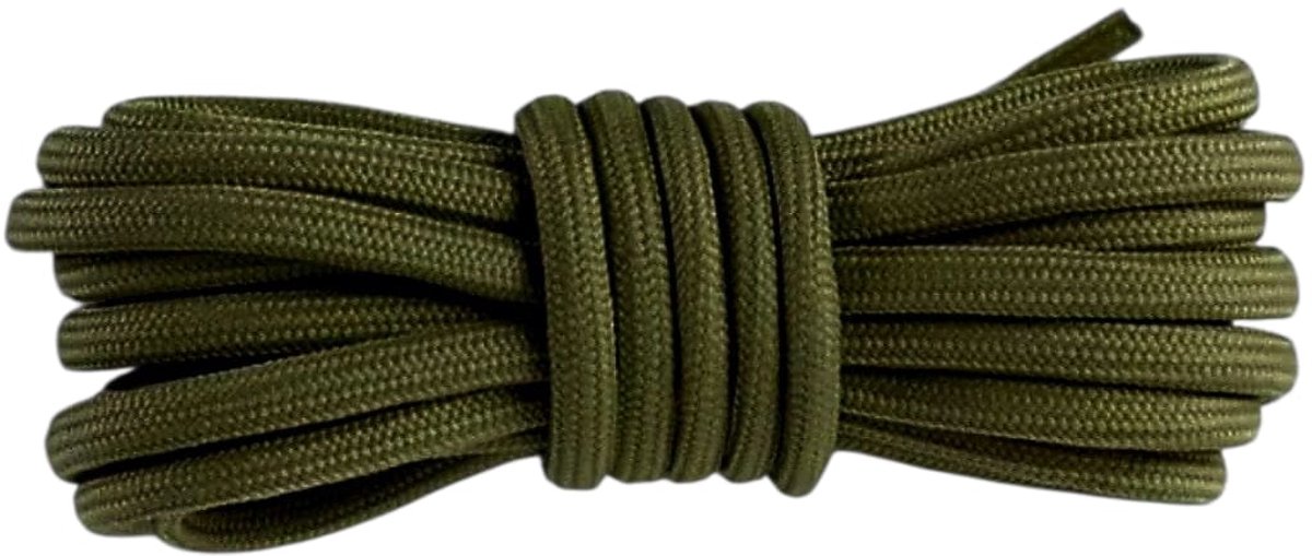 Ronde schoenveters Legergroen 160 cm- Youhomy Outdoor/ sport schoenen veters- dikte 5 MM