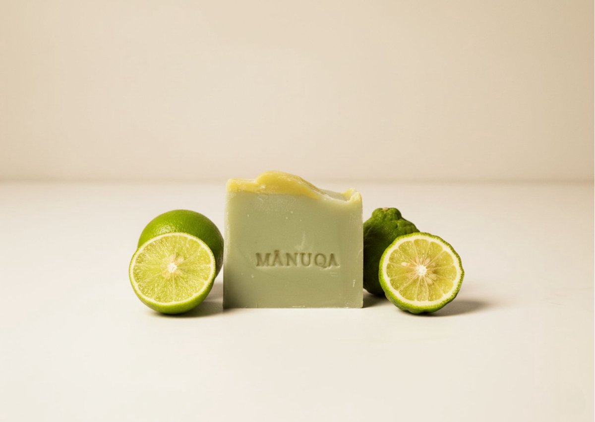 Bergamot Lime handgemaakte natuurlijke zeep bar (100 gram) - hydraterend, verzorgend en beschermend - met shea boter, kokosolie, olijfolie en castor olie