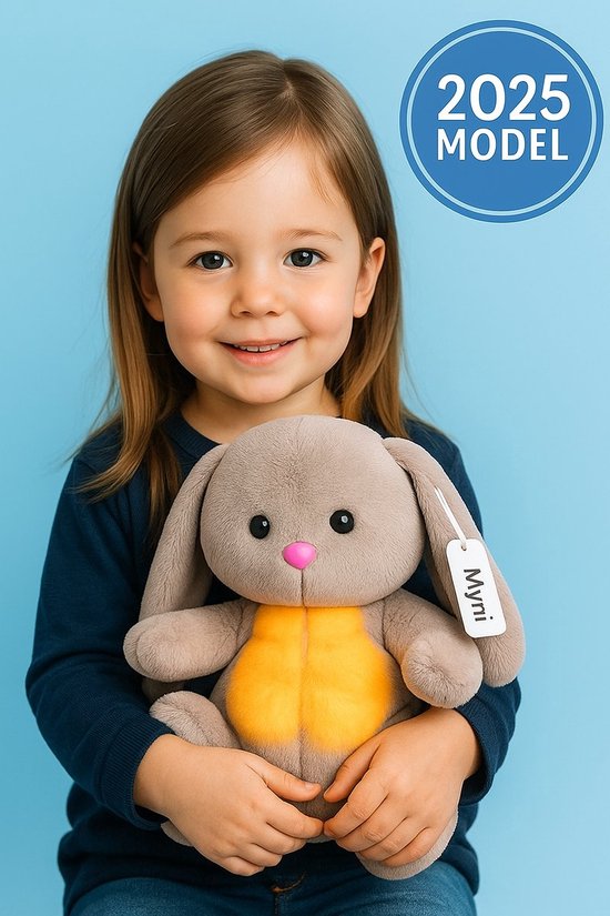 Konijnen Knuffel - Ademende Konijn - Breathing Konijn - Met Hartslag - Ademhaling - Exclusief batterijen