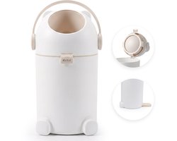 Dutsi - Luieremmer PLUS – 100% Geurvrij & Extra Stabiel – 10L inhoud - Incl. 40 Zakjes - Beige/Taupe
