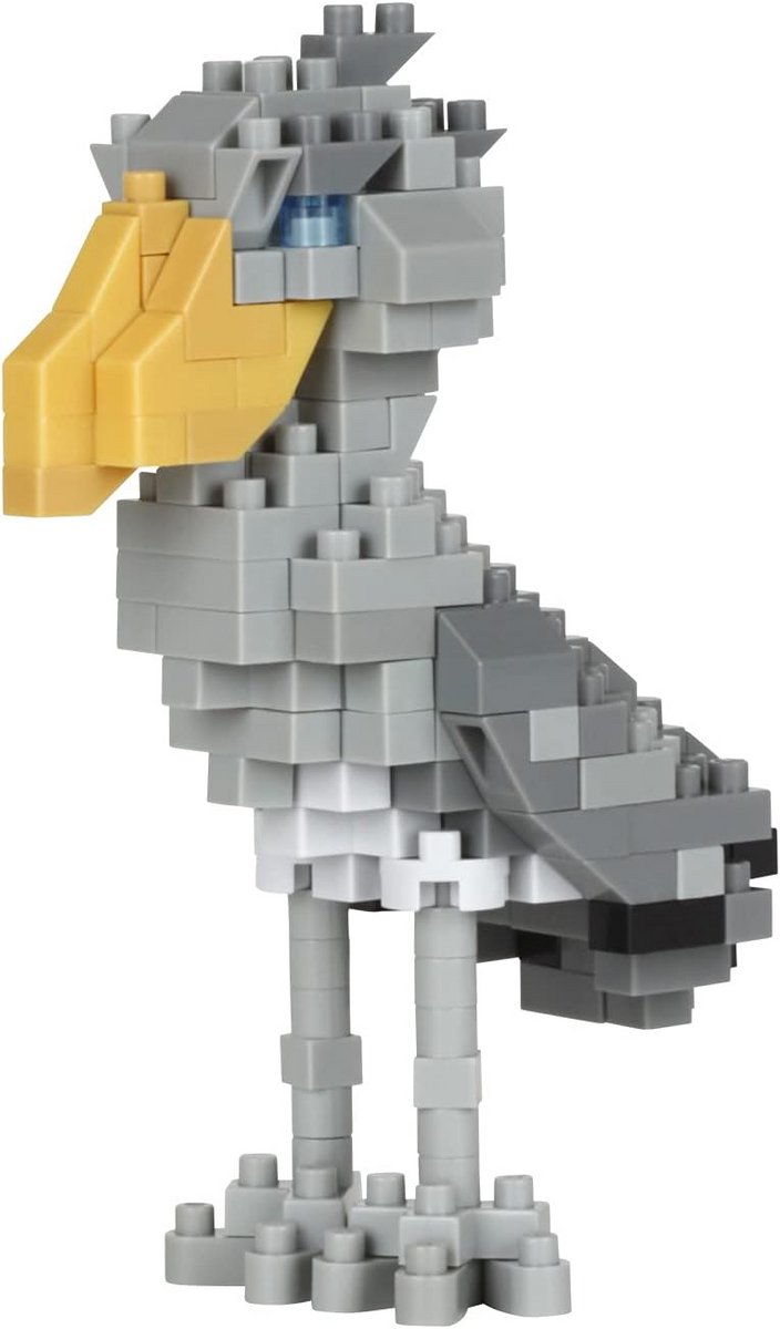 Miniatuur Bouwstenen Set: Driedimensionaal Vogelmodel Schoenbekooievaar - 170+ Onderdelen