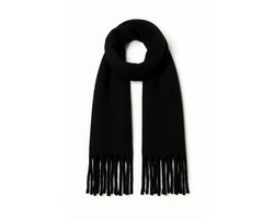 Hidzo Sjaal – Zwart – Dikke Zachte Wintersjaal – 240×40 cm – Lange Warme Sjaal voor Dames