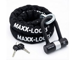 Maxx-Locks Tirau Art 4 Motorslot / Scooterslot - Kettingslot met Loop en Beugelslot - Art Gekeurd Slot voor Motor en Scooter & Brommer - 120 cm